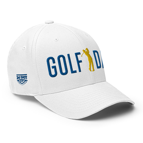 Golf Dad Long Blue - Fun MVP - WhiteFun Hat [FlexFit]Golf Dad Long Blue - Fun MVP - White